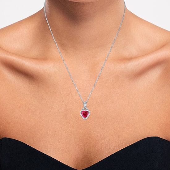 Lab Created Gemstone Sterling Silver Heart 3-pc. Jewelry Set