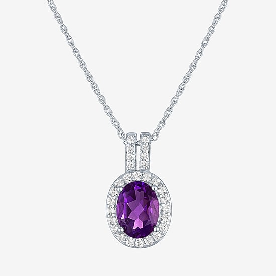 Womens Genuine Purple Amethyst Sterling Silver 3-pc. Jewelry Set