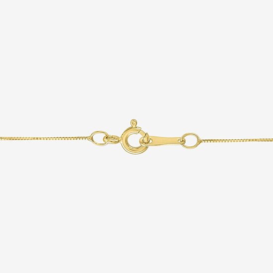 Womens Diamond Accent Lab Created White Opal 10K Gold Oval 18 Inch Pendant Necklace