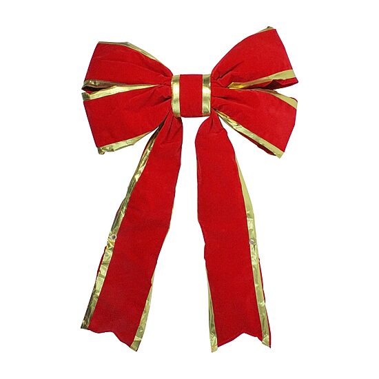 Northlight 3d 4-Loop Bow With Gold Trim Ribbon
