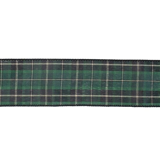 Northlight 50in Plaid 16 Loop Bow Ribbon