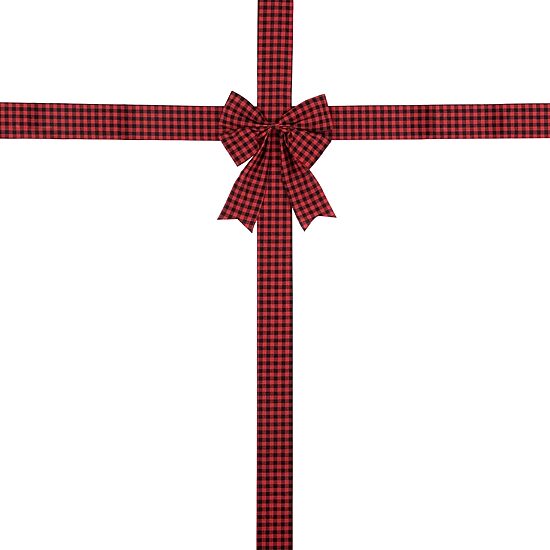 Northlight 14ft Red Buffalo Plaid  Door Bow Ribbon