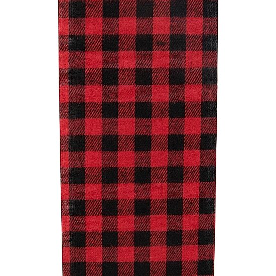 Northlight 14ft Red Buffalo Plaid  Door Bow Ribbon