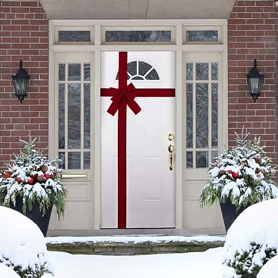 Northlight 14ft Red Velvet  Door Bow Ribbon