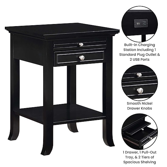 Convenience Concepts Logan 1-Drawer End Table