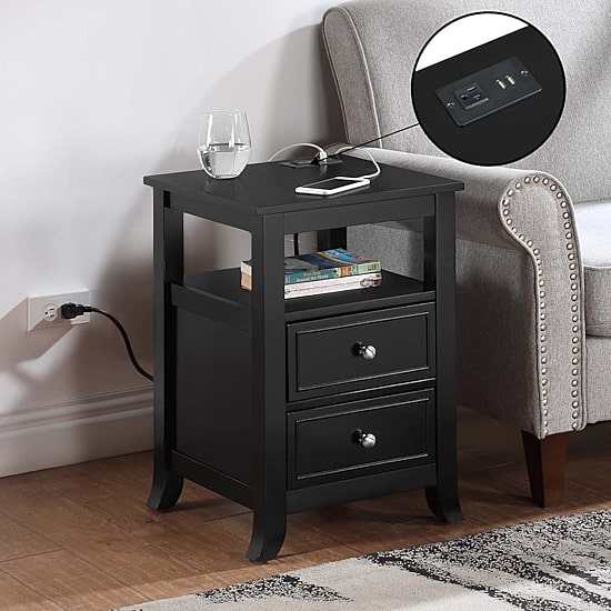 Convenience Concepts Melbourne 2-Drawer End Table