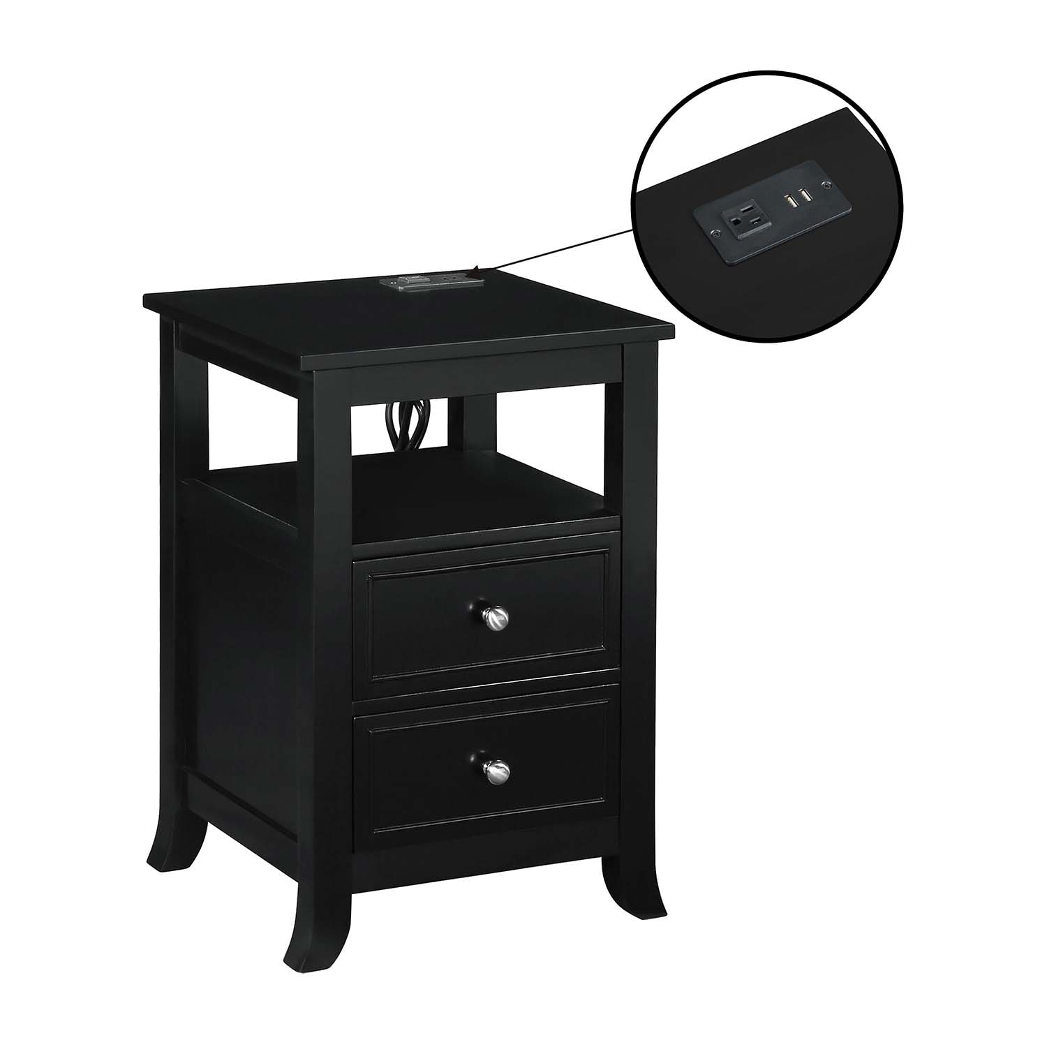 Convenience Concepts Melbourne 2-Drawer End Table