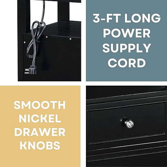 Convenience Concepts Melbourne 2-Drawer End Table