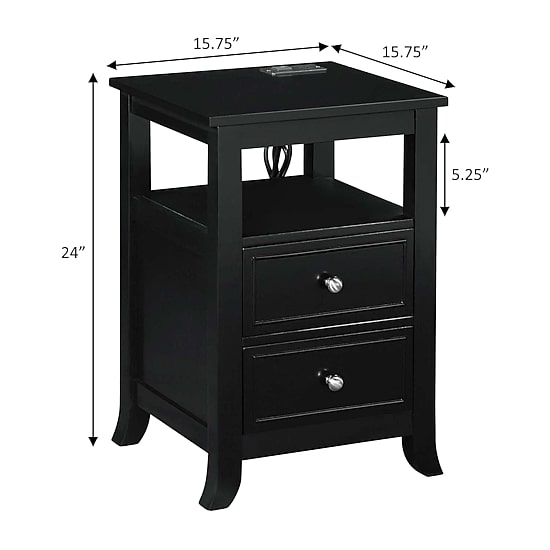 Convenience Concepts Melbourne 2-Drawer End Table