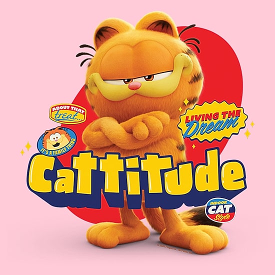 Little & Big Kid Girls Crew Neck Short Sleeve Garfield T-Shirt