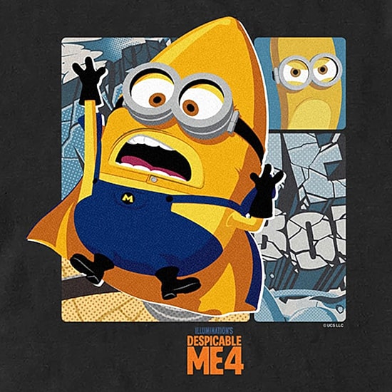 Mens Short Sleeve Despicable Me 4 Graphic T-Shirt