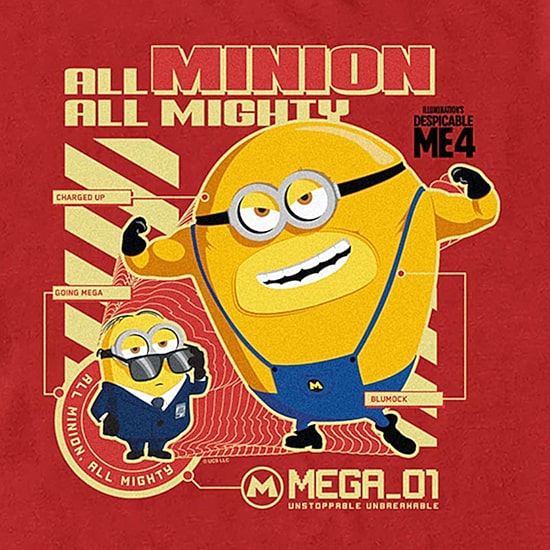 Mens Short Sleeve Despicable Me 4 Graphic T-Shirt