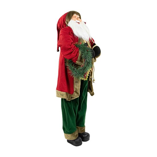 Northlight 60in Wreath Christmas Santa Figurine