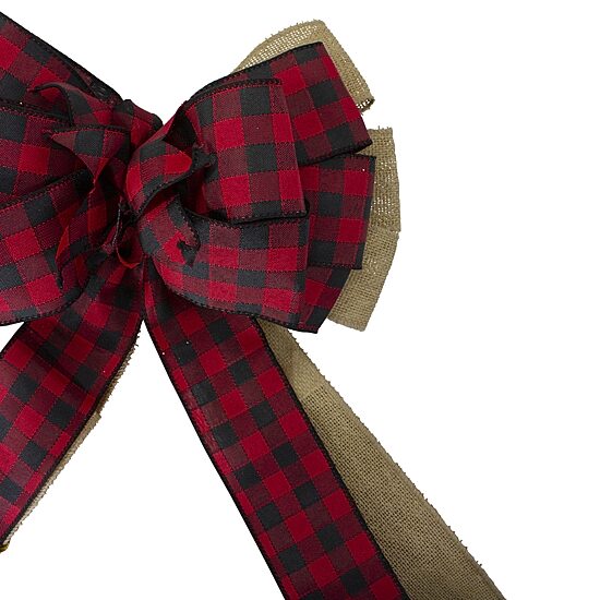 Northlight Plaid 16 Loop  Bow Ribbon