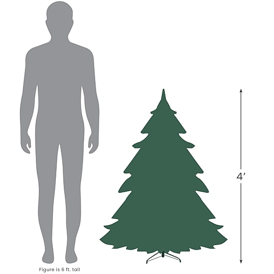 Northlight Full Northern 4 Foot Pre-Lit Pine Christmas Tree