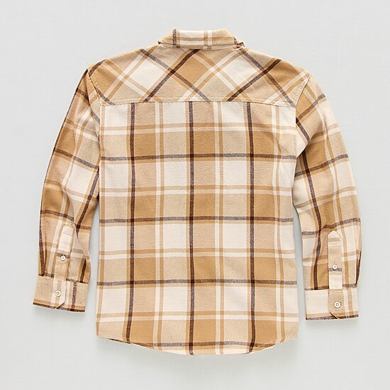 Thereabouts Little & Big Kid Boys Long Sleeve Regular Fit Flannel Shirt