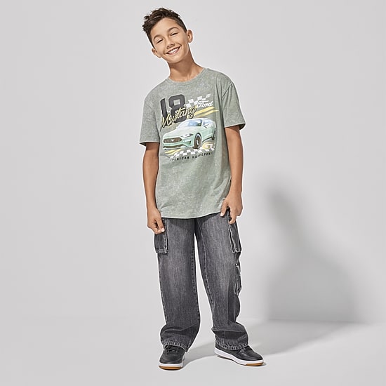 Thereabouts Little & Big Kid Boys Adjustable Waist Cargo Loose Fit Jean