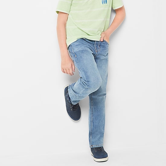 Thereabouts Little & Big Kid Boys Adjustable Waist Stretch Fabric Slim Straight Leg Jean