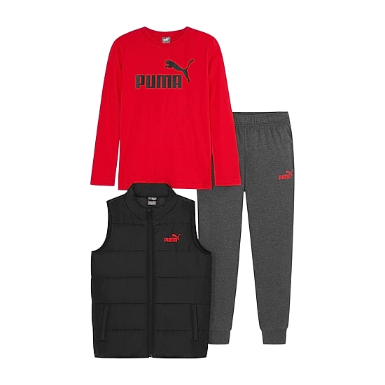 PUMA Little & Big Kid Boys Fleece 3-pc. Pant Set