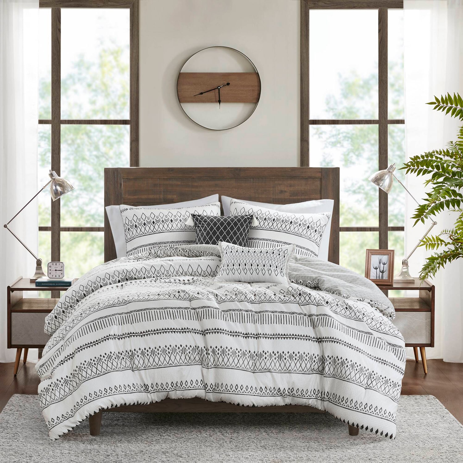 Madison Park Joshua Seersucker 5-pc. Midweight Comforter Set