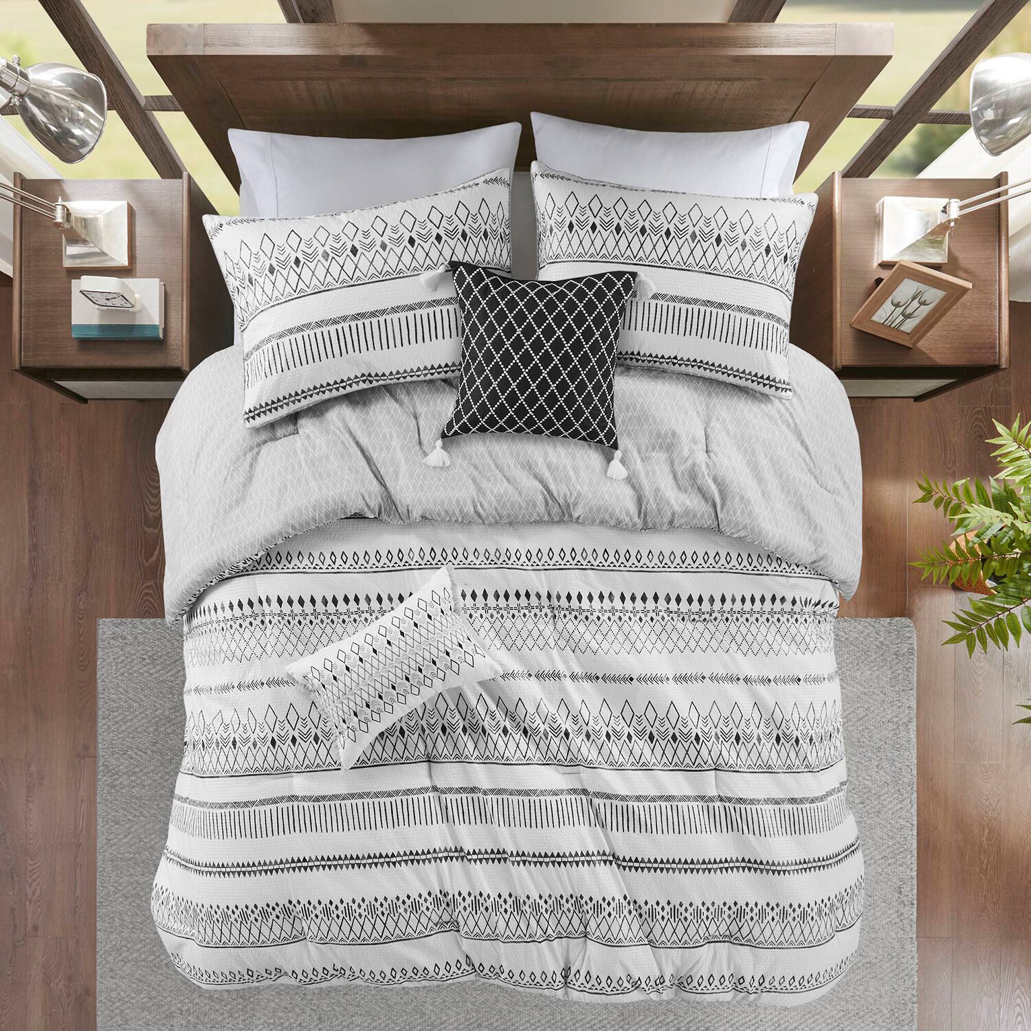 Madison Park Joshua Seersucker 5-pc. Midweight Comforter Set