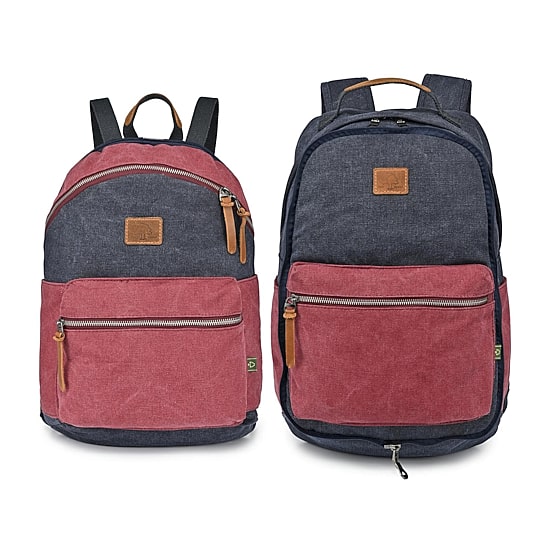TSD Brand Trail Tree Double Canvas Laptop Backpack