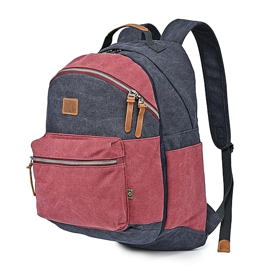 TSD Brand Trail Tree Double Canvas Laptop Backpack