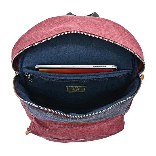 TSD Brand Trail Tree Double Canvas Laptop Backpack
