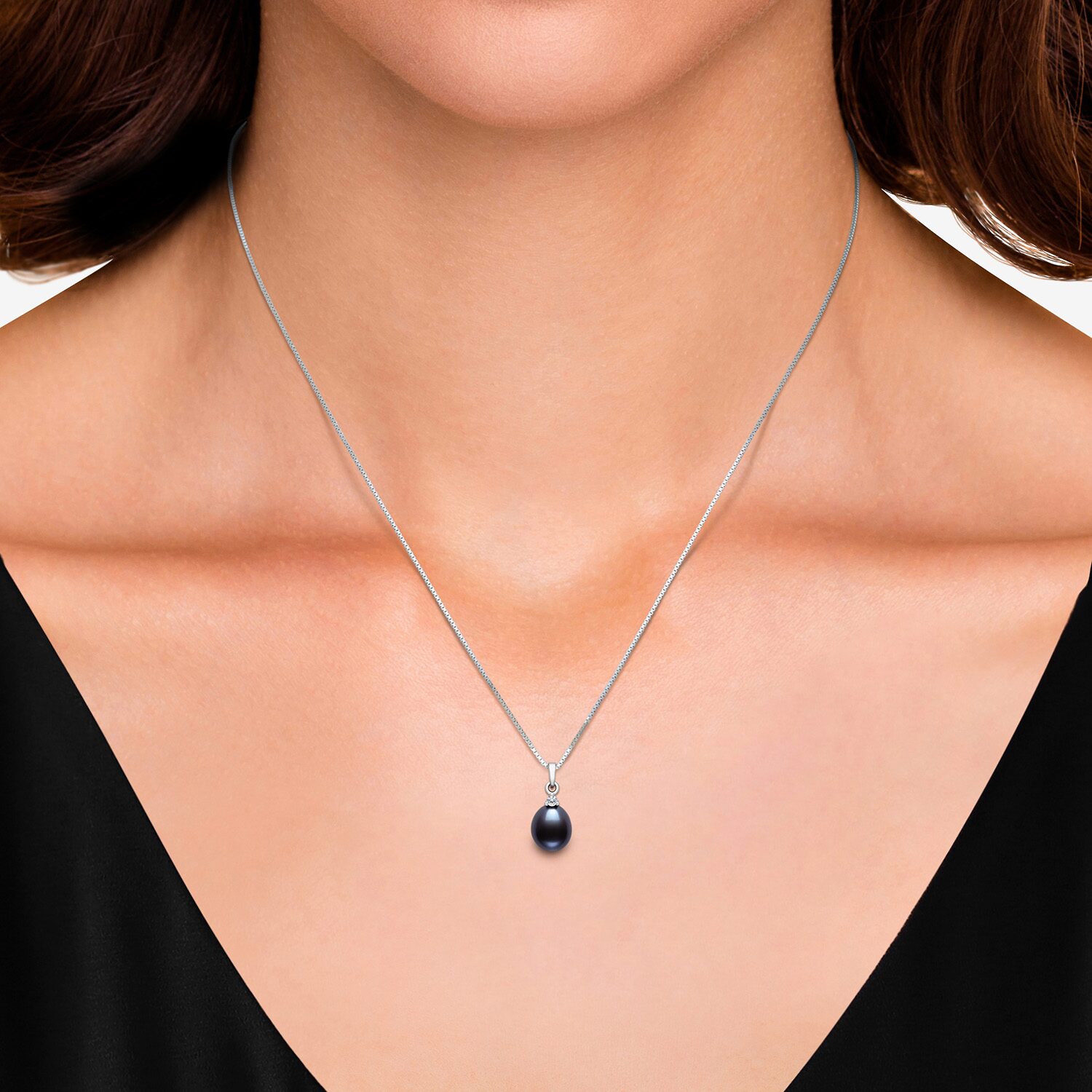 Cultured Freshwater Pearl Sterling Silver 18 Inch Pendant Necklace