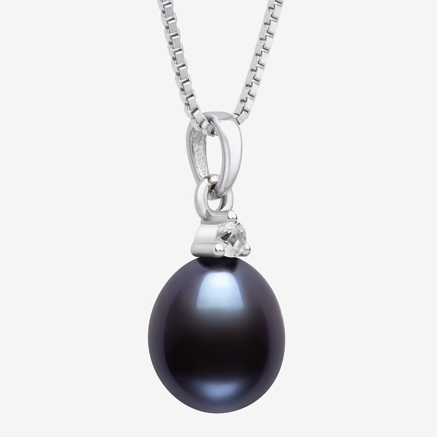 Cultured Freshwater Pearl Sterling Silver 18 Inch Pendant Necklace