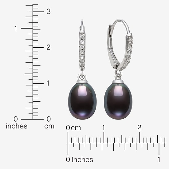 Cultured Freshwater Pearl Sterling Silver Drop Earrings