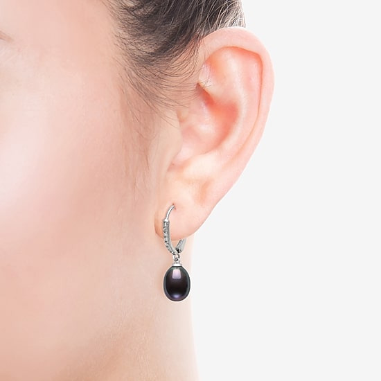 Cultured Freshwater Pearl Sterling Silver Drop Earrings