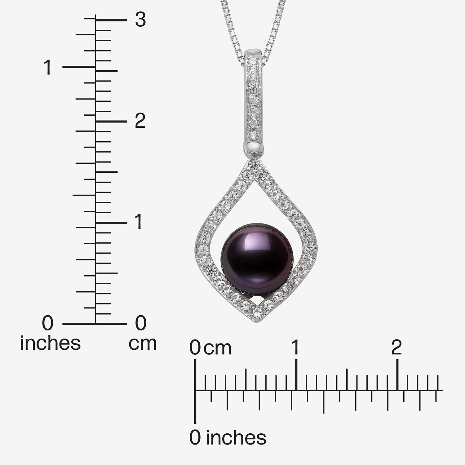 Cultured Freshwater Pearl Sterling Silver 18 Inch Pendant Necklace