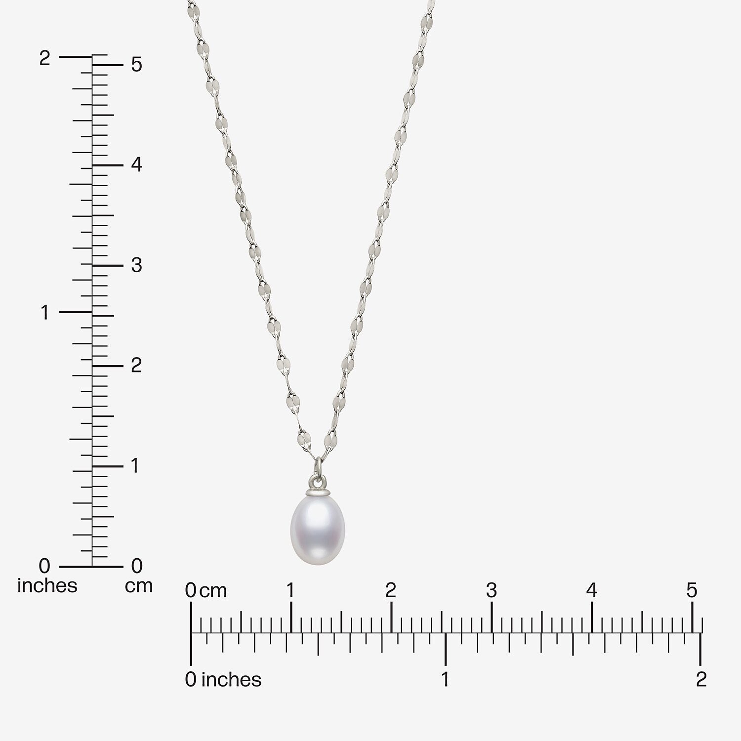 Yes, Please! Womens Genuine White Sterling Silver 18 Inch Pendant Necklace