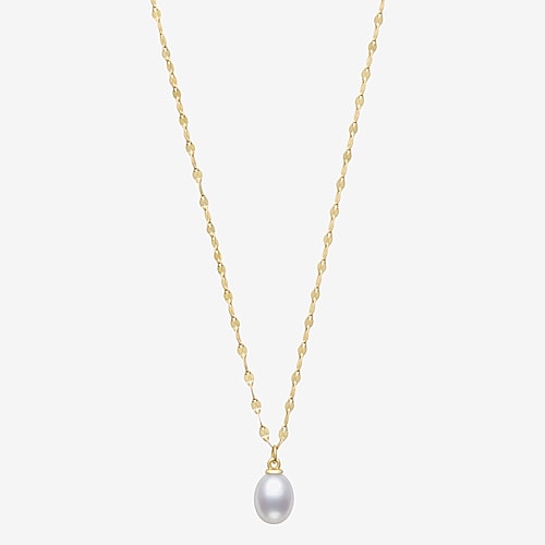 Yes, Please! Womens Genuine White Sterling Silver 18 Inch Pendant Necklace, One Size, Yellow