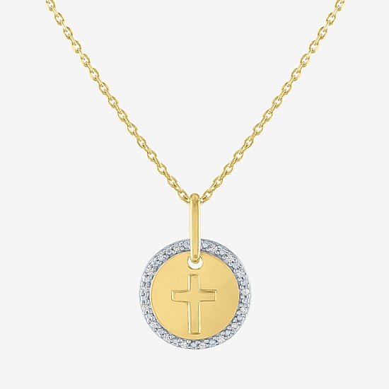Yes, Please! Womens Lab Grown White Diamond Accent 14K Gold Over Silver 2-pc. Necklace Set