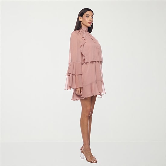 Premier Amour Womens Mock Neck Long Sleeve Shift Dress