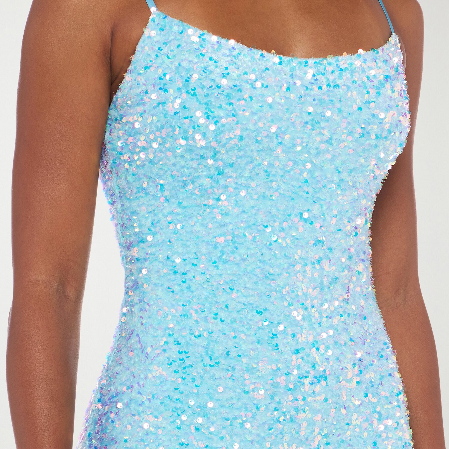 B. Smart Womens Juniors Scoop Neck Sleeveless Velvet Sequin Bodycon Dress