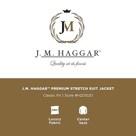 Haggar JMH Mens Classic Fit Plaid Suit Jacket
