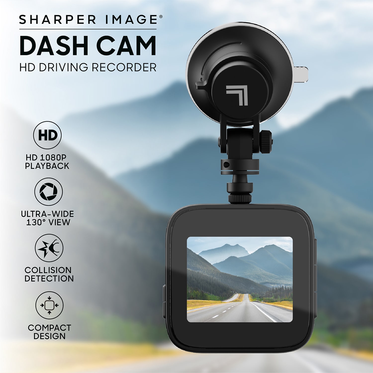 Sharper Image® Dash Cam HD Driving Recorder
