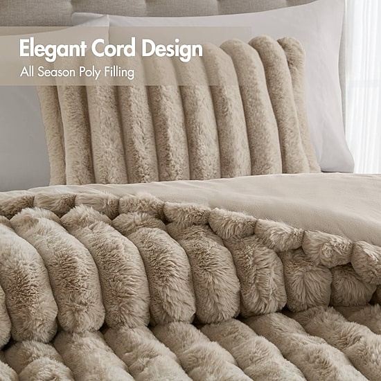 Madison Park Dahlia Faux Fur 3-pc. Midweight Comforter Set