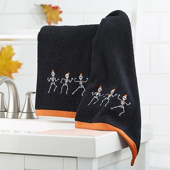 Avanti Skeletons 2 Pack Hand Towel