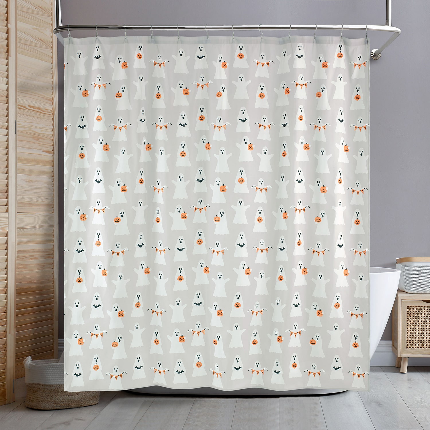 Avanti Ghost Boo Shower Curtain