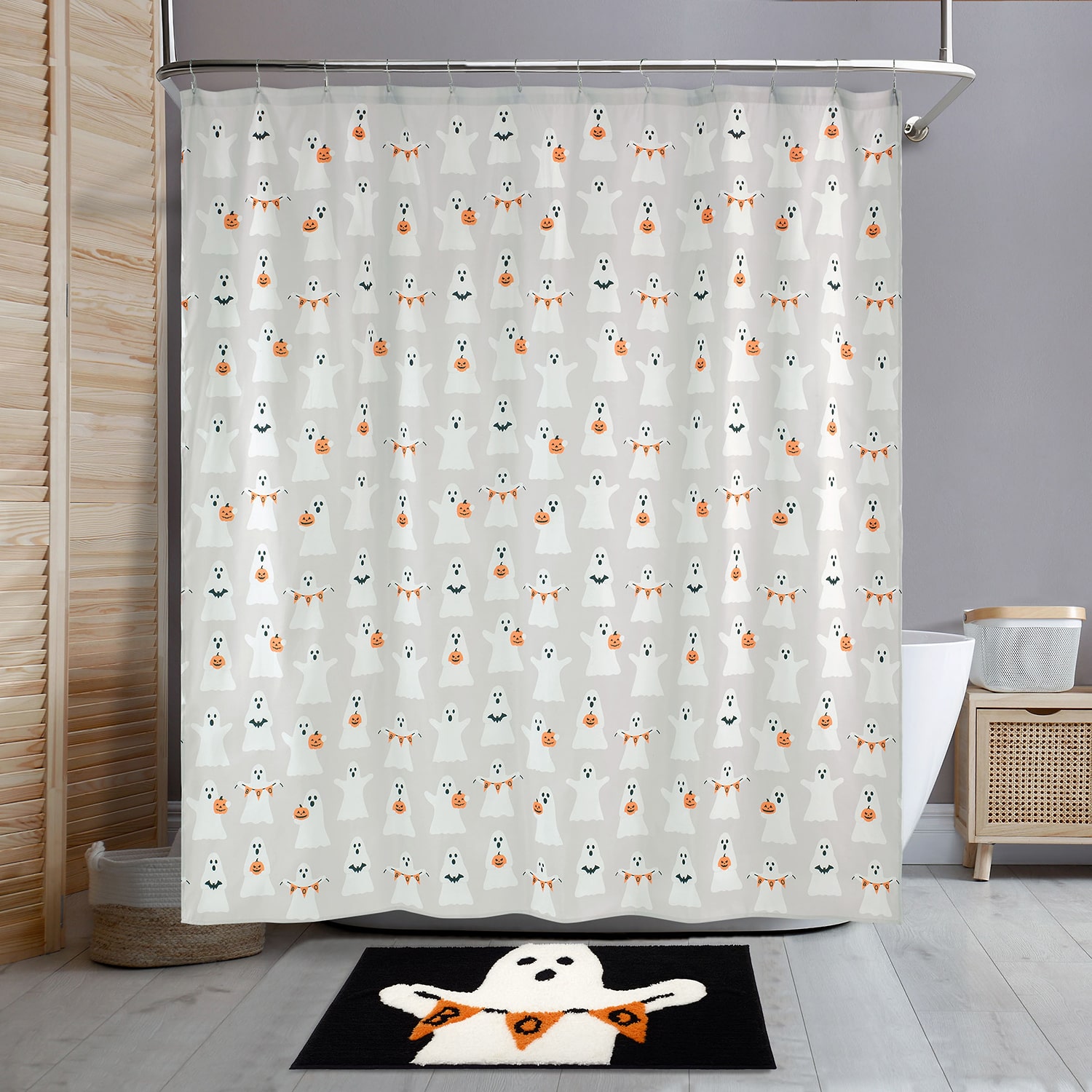 Avanti Ghost Boo Shower Curtain