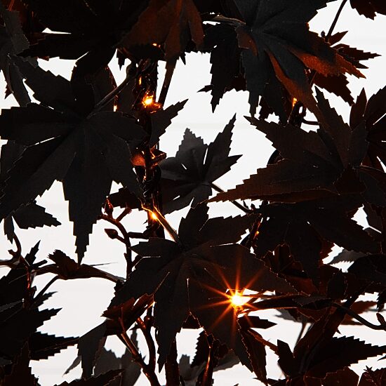 Nearly Natural 4ft Pre-Lit Black Maple Lighted Indoor Artificial Tree