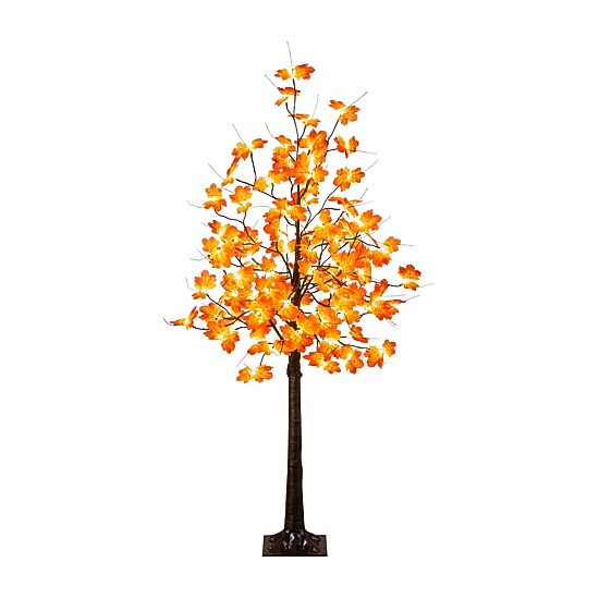 Nearly Natural 5ft Pre-Lit Autumn Maple Lighted Indoor Artificial Tree