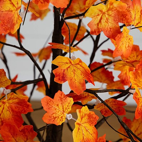 Nearly Natural 5ft Pre-Lit Autumn Maple Lighted Indoor Artificial Tree