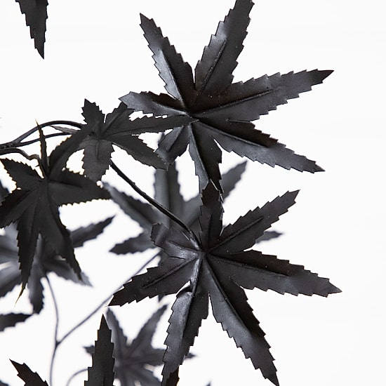 Nearly Natural 4ft Halloween Black Maple Indoor Artificial Tree