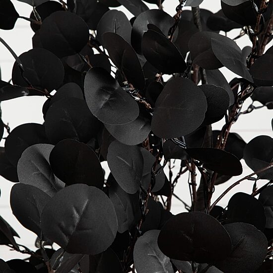 Nearly Natural 9ft Pre-Lit Black Eucalyptus Lighted Indoor Artificial Tree