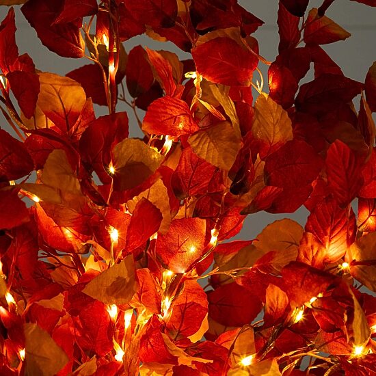 Nearly Natural 4ft Pre-Lit Autumn Lighted Indoor Artificial Tree